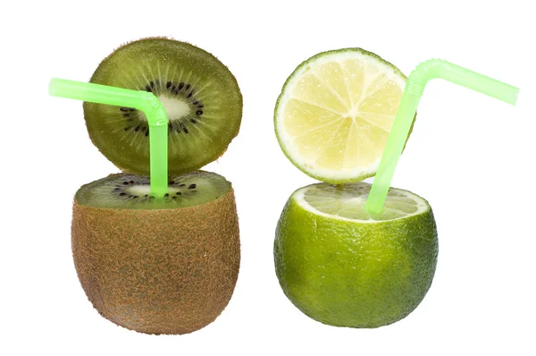 Lime and kiwi abstract fruit drink. — Stock Photo, Image