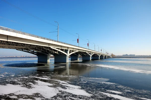 stock image Bridge on storage pond