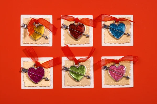 Hearts forms for holiday congratulation — Stock Photo, Image