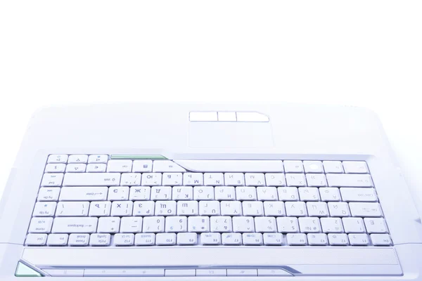 Bílá klávesnice — Stock fotografie