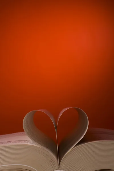 stock image Book's pages in heart form