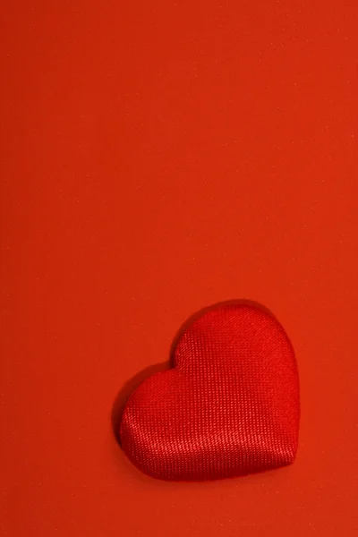 Kırmızı Tekstil kalp — Stok fotoğraf