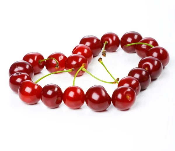 Heart from cherry — Stock Photo, Image