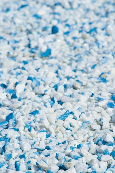 Blue and white gravel — Stock Photo, Image