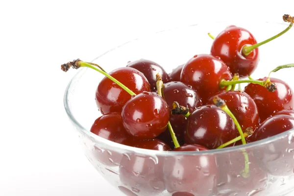 Bowl with cherry — Stock Photo, Image