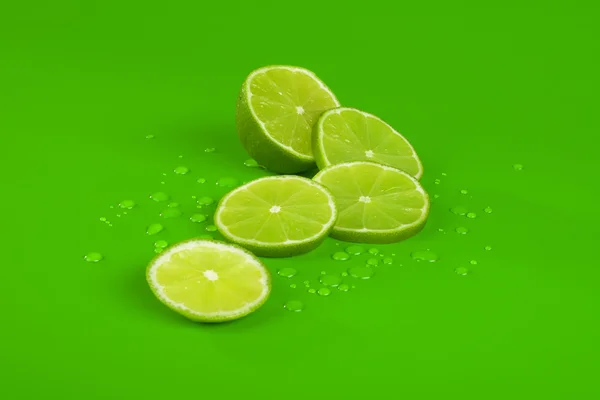 Lime and drop — Stock Photo, Image