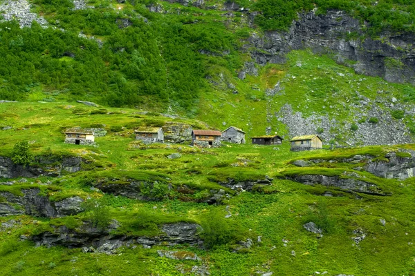 Bunda houses, Noruega — Fotografia de Stock