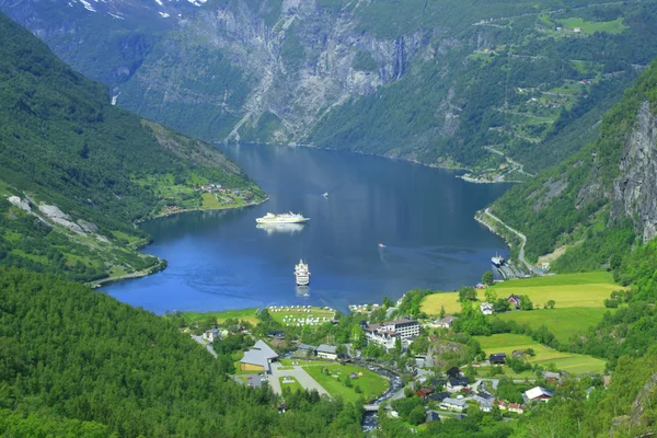 Geirangerfjorden, Norge stad — Stockfoto