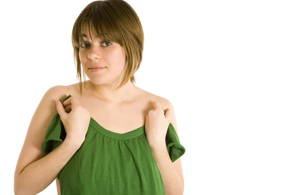 Menina com camisa — Fotografia de Stock