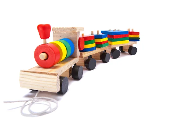 Renkli oyuncak tren — Stok fotoğraf