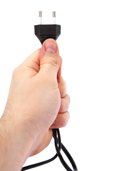 stock image Plug in hand