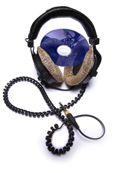 Kopfhörer mit Disc — Stockfoto