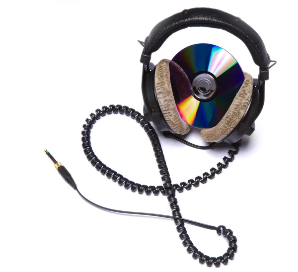 Kopfhörer mit Disc — Stockfoto