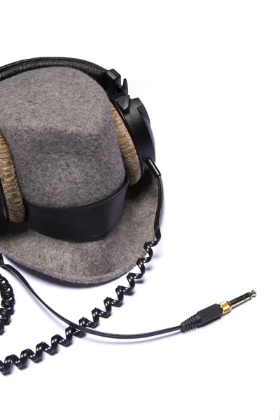 Ακουστικά με καπέλο — Φωτογραφία Αρχείου