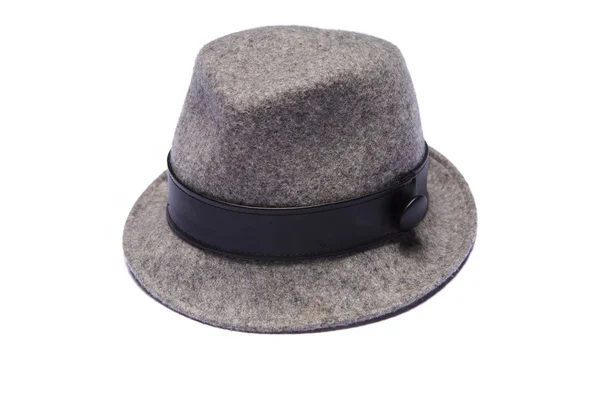 Vintage gri şapka — Stok fotoğraf
