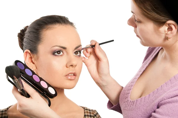 Model met make-up — Stockfoto
