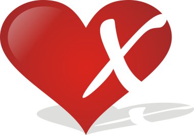 Heart X clipart