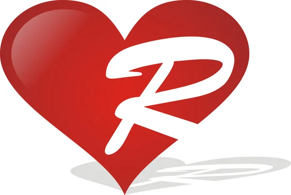 R serca — Wektor stockowy