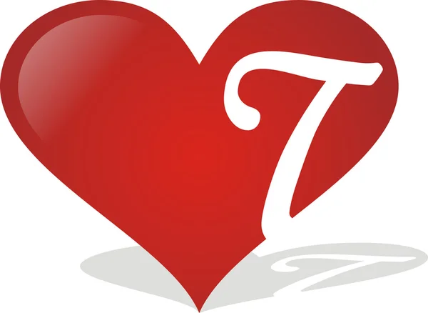Corazón T — Archivo Imágenes Vectoriales