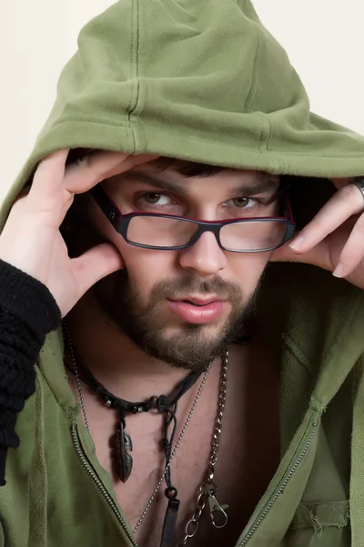 stock image Young man in a hoodie