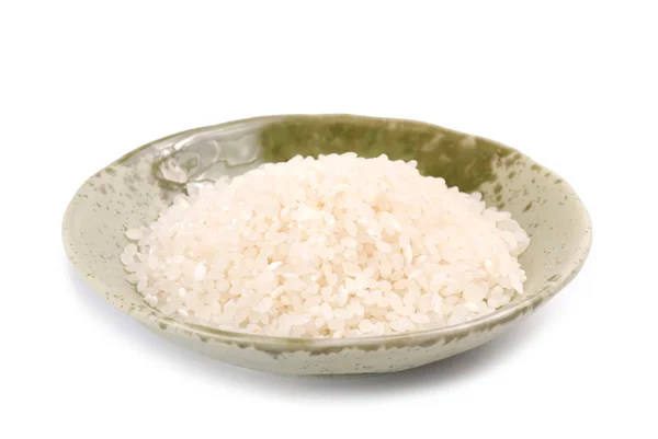 격리 된 흰 쌀 그릇에 — 스톡 사진