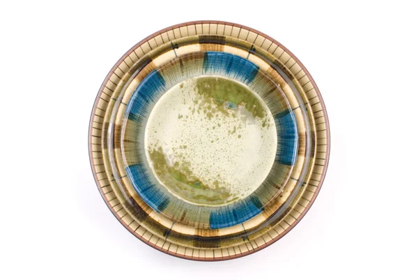 stock image Isolated colorful pottery dish