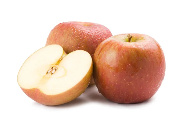 Изолированные свежие яблочные фрукты Стоковое Изображение
