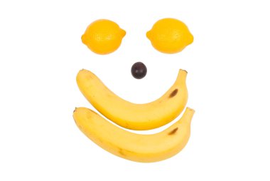 Fruit like man's face. clipart