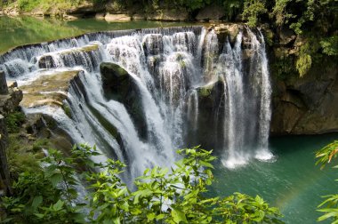 Waterfall and rainbow clipart