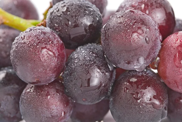 Uvas com gotas, fruta fresca . — Fotografia de Stock