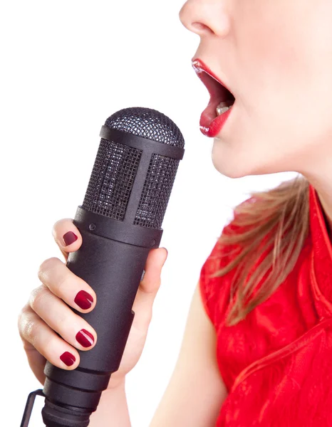 stock image Beautiful singer