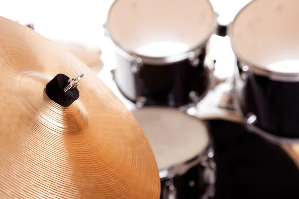 stock image Cymbal and drum set on white