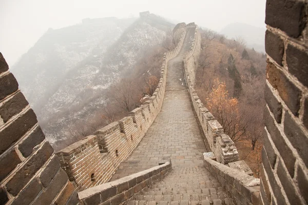 stock image Great Wall in mist