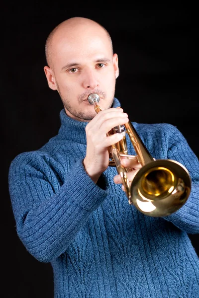 stock image Men with trumpet