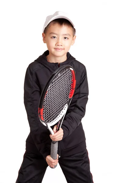 Мальчик-теннис — стоковое фото