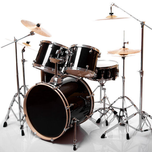 Drums isolated on white - studio shoot