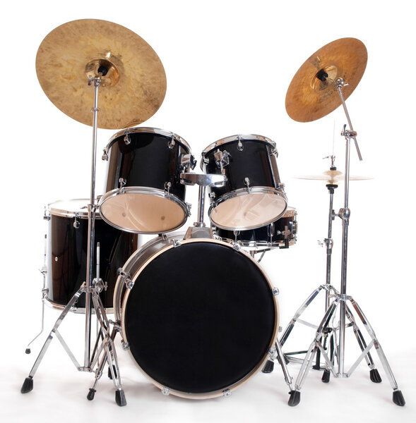 Drums isolated on white - studio shoot