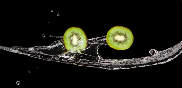 stock image Kiwi and waters splashes