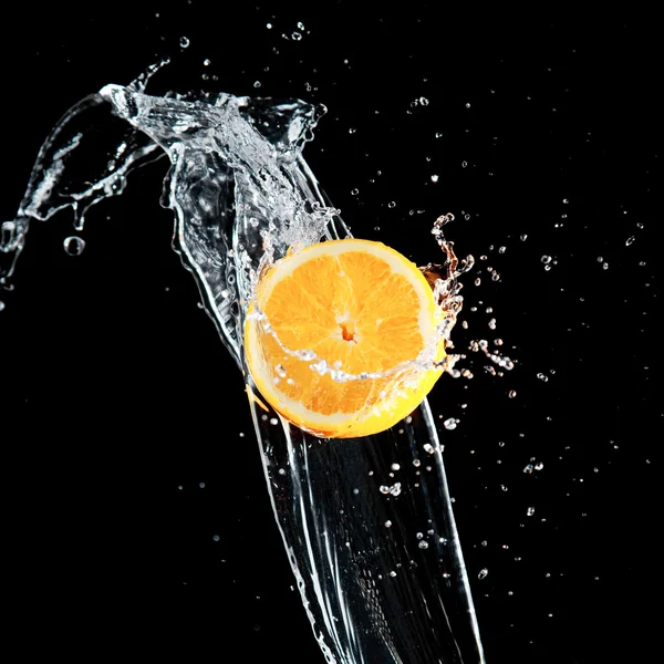 Stock image Orange and waters splashes