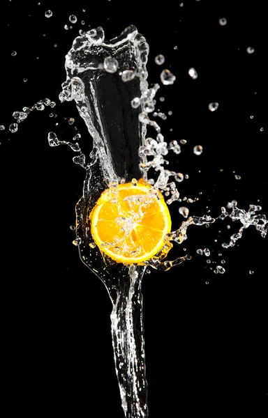 stock image Orange and waters splashes