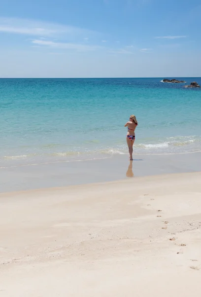 stock image Woman and sea