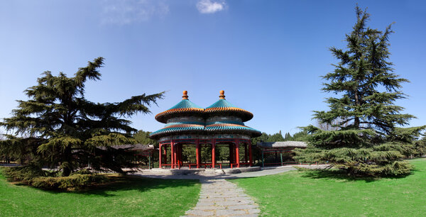 China pagoda in Tian Tan park