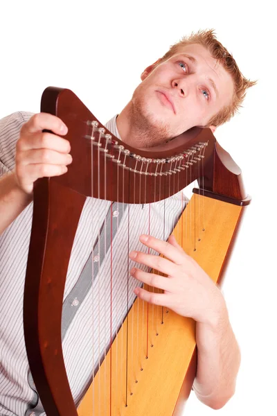 Man med harpa — Stockfoto