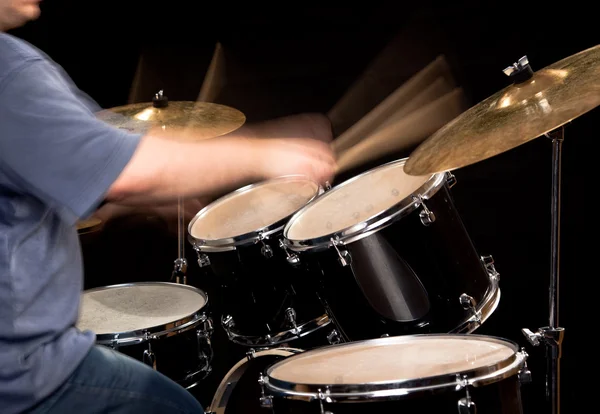 stock image Drummer playing drums