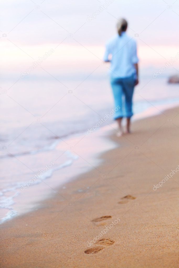 Steps on the beach