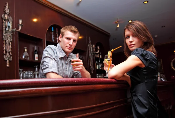 stock image Barmen and beautiful woman