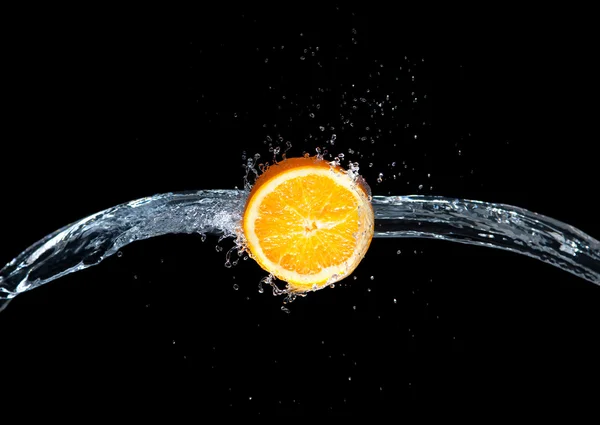 stock image Orange and waters splashes