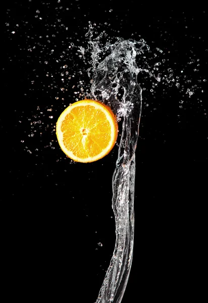 stock image Orange and waters splashes