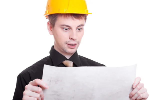 Worker in hardhat — Stock Photo, Image