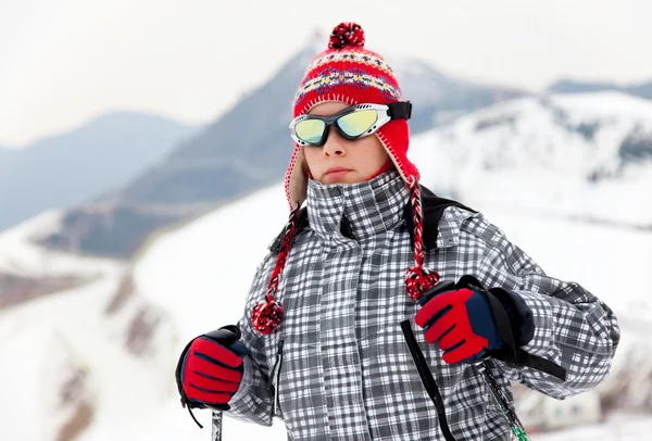 stock image Cheerful skier